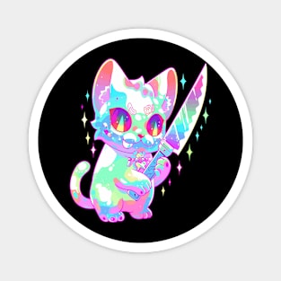 Cute Party Cat Raver EDM Festival Rave Magnet